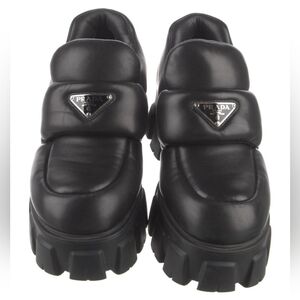Prada Soft Padded Nappa Leather Loafers